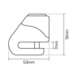 Oxford Micro XD5 Disc Lock Yellow/Black -Accessories store LK205 3