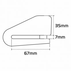 Oxford Alpha XA14 Alarm Disc Lock Black -Accessories store LK218 3