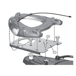 Givi SR5107 Monokey Rear Plate To Suit BMW F 650 GS/F 700 GS/F 800 GS 2013-15 -Accessories store SR5107 3